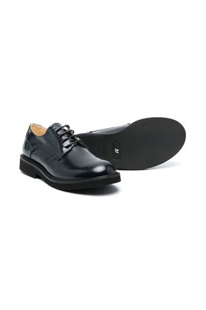 Navy blue calfskin lace-up MONTELPARE TRADITION KIDS | MT1980202